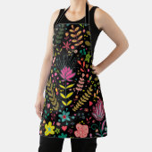 フローラ表面模様スタイリッシュ – 花壁紙 エプロン (インサイチュ)