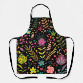 フローラ表面模様スタイリッシュ – 花壁紙 エプロン (正面)