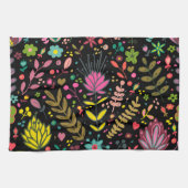 フローラ表面模様スタイリッシュ – 花壁紙 キッチンタオル (横)