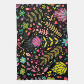 フローラ表面模様スタイリッシュ – 花壁紙 キッチンタオル (縦)