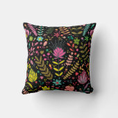 フローラ表面模様スタイリッシュ – 花壁紙 クッション (裏面)