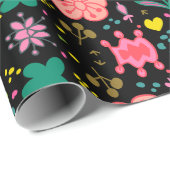 フローラ表面模様スタイリッシュ – 花壁紙 ラッピングペーパー (ロールコーナー)