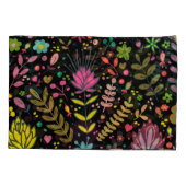 フローラ表面模様スタイリッシュ – 花壁紙 枕カバー (裏面-左)