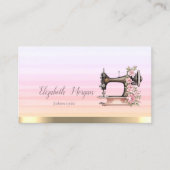 フローラ裁縫機ストライプ械グラデーション 名刺 (正面)