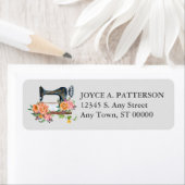 フローラ裁縫機差出人住所 ラベル (インサイチュ)