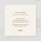 フローラ裁縫機械のシームレス コーリングカード (裏面)