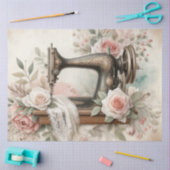 フローラ裁縫機械シリーズデザイン#2 薄葉紙 (クラフト)