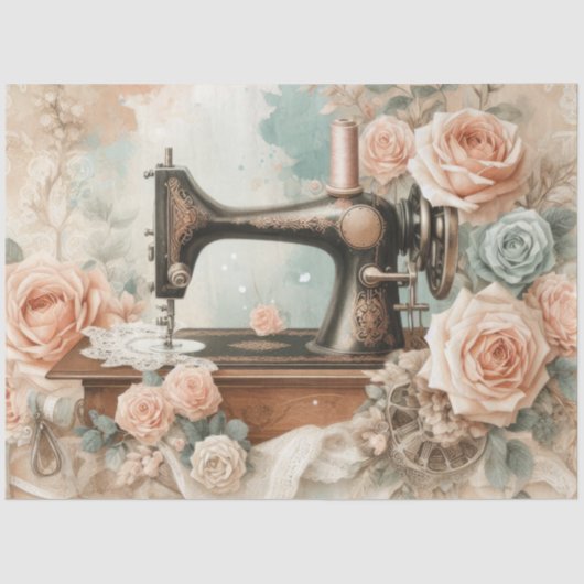 フローラ裁縫機械シリーズデザイン#3 薄葉紙 (正面)