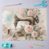 フローラ裁縫機械シリーズデザイン#4 薄葉紙 (クラフト)