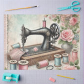 フローラ裁縫機械シリーズデザイン#5 薄葉紙 (クラフト)
