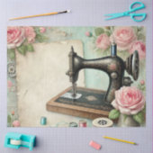 フローラ裁縫機械シリーズデザイン#8 薄葉紙 (クラフト)