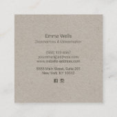 フローラ裁縫機械シーストレス又はテーラークラフト コーリングカード (裏面)