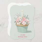 フローラ装飾で囲まれた大型カップケーキ (正面/裏面)