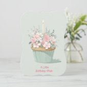 フローラ装飾で囲まれた大型カップケーキ (スタンド正面)