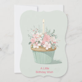 フローラ装飾で囲まれた大型カップケーキ