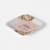 フローラ装飾フェミニン誕生日 ペーパープレート (傾斜あり)