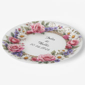 フローラ装飾リース ペーパープレート (アングル)