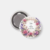 フローラ装飾リース マグネット (正面/裏面)