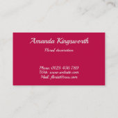 フローラ装飾事業サンキューカード コーリングカード (裏面)