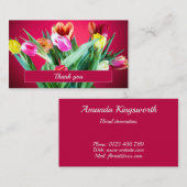 フローラ装飾事業サンキューカード コーリングカード (正面/裏面)