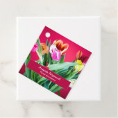 フローラ装飾事業レッドチューリップ写真 フェイバータグ (インサイチュ)