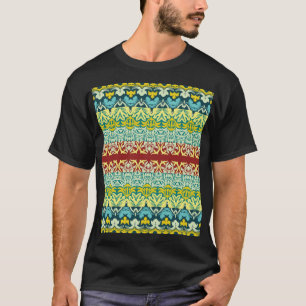 フローラ装飾品:シームレスなヴィンテージデザイン Tシャツ