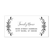 フローラ装飾差出人住所自己インキスタンプ セルフインキングスタンプ (デザイン)