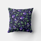 フローラ装飾用クッション（海軍と紫） クッション (裏面)