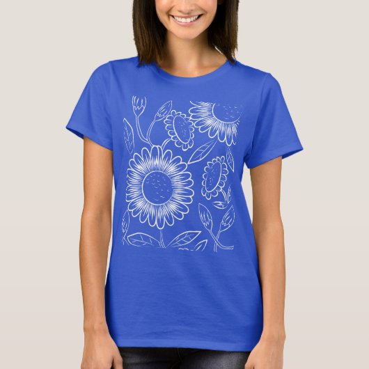 フローラ装飾線アートシャツ Tシャツ (正面)