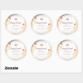 フローラ製品のパッケージラベル(白とオレンジ) ラウンドシール (シート)