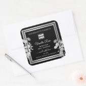 フローラ製品パッケージラベルロゴ(黒) スクエアシール (封筒)