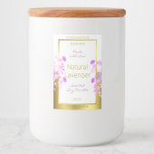 フローラ製品パッケージラベル白金ゴールド紫 フードラベル (正面)