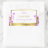 フローラ製品パッケージラベル白金ゴールド紫 長方形シール (バッグ)