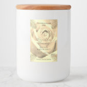 フローラ製品ラベルクリームベージュバラパーム葉 フードラベル (正面)