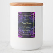 フローラ製品ラベルピンク紫色の開花バラ フードラベル (正面)