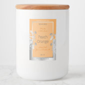 フローラ製品ラベルピーチライトオレンジとシルバー フードラベル (正面)