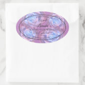 フローラ製品ラベル明るい紫色の青バラ 楕円形シール (バッグ)