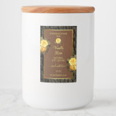 フローラ製品ラベル茶色の木目の樹皮 フードラベル (正面)