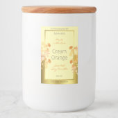 フローラ製品包装ラベルクリームオレンジ金ゴールド フードラベル (正面)