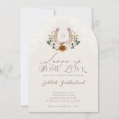 フローラ西の馬蹄写真アーチ赤ちゃんシャワー 招待状 (正面)