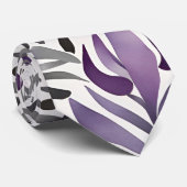 フローラ要素(紫) ネクタイ (ロール)