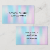 フローラ要縁ど素 |ホログラフィック勾配 名刺 (正面/裏面)