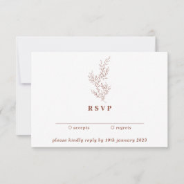 フローラ親切に応答テラコッタボホオータムーン 招待状