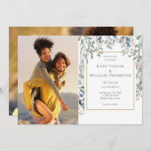 フローラ観葉植物写真結婚式招待状 招待状 (正面/裏面)