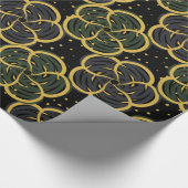 フローラ観賞用ダークシームレスパターン ラッピングペーパー (角)