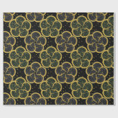 フローラ観賞用ダークシームレスパターン ラッピングペーパー (フラット)