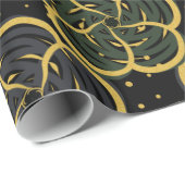 フローラ観賞用ダークシームレスパターン ラッピングペーパー (ロールコーナー)