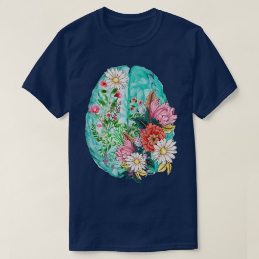 フローラ解剖学的ヒト脳精神保健学会 Tシャツ (デザイン正面)