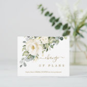 フローラ計画の変更ブライダルシャワー延期 ポストカード (スタンド正面)