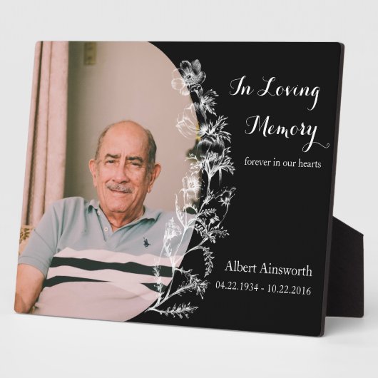 フローラ記念写真追悼記念 フォトプラーク (側面)